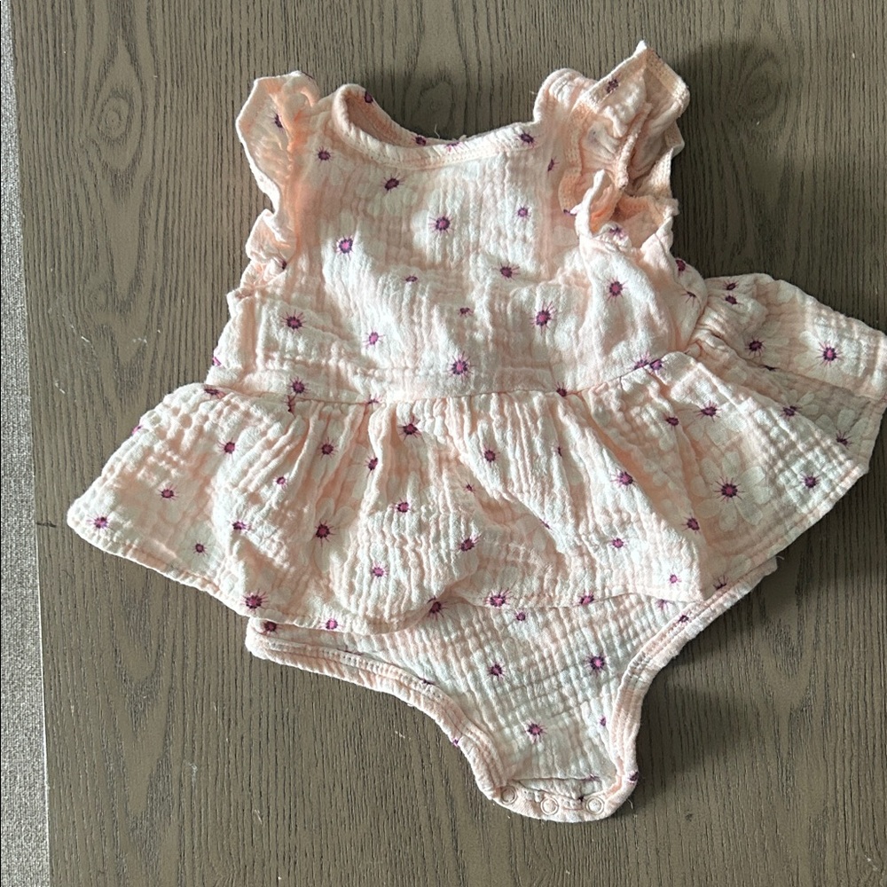 Pink Floral Baby Romper